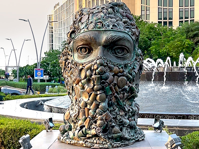 KNMA Subodh Gupta’s Three monkeys