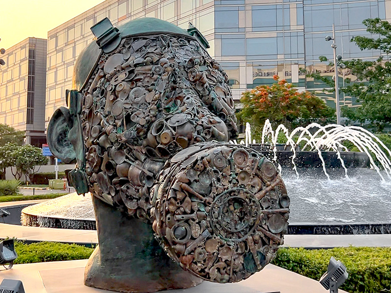 KNMA Subodh Gupta’s Three monkeys