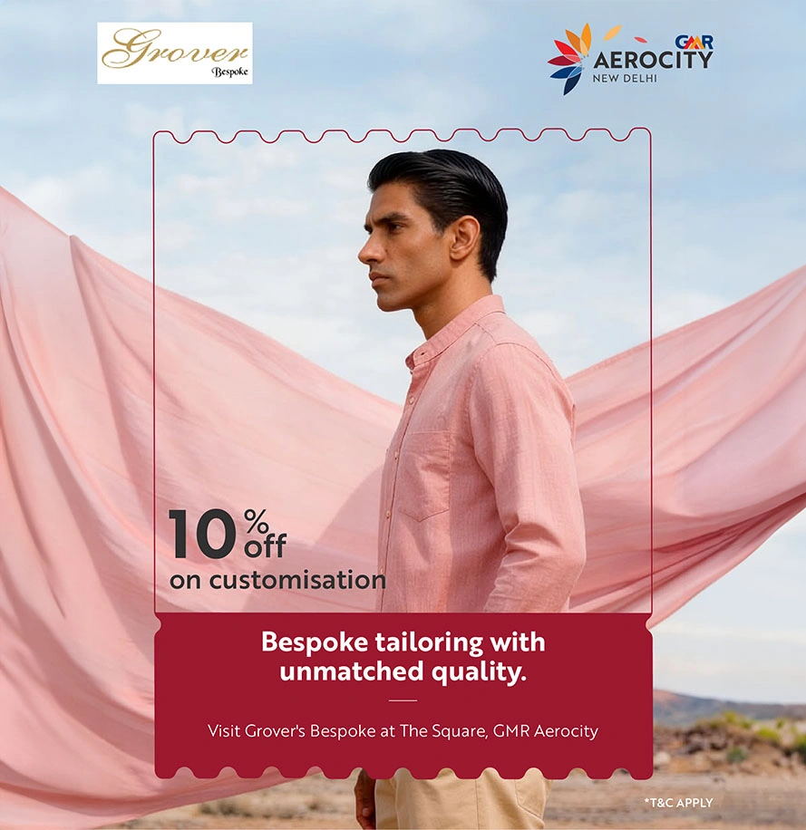 Exclusive promotional banner on GMR Aerocity homepage