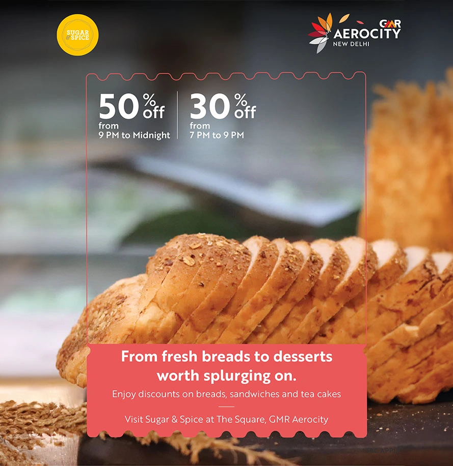 Exclusive promotional banner on GMR Aerocity homepage