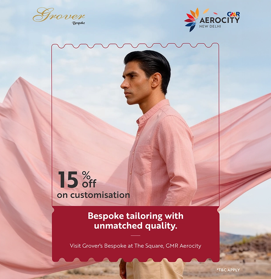 Exclusive promotional banner on GMR Aerocity homepage